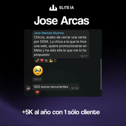Screenshot attributed to Jose Arcas about a website and its recurring service.
